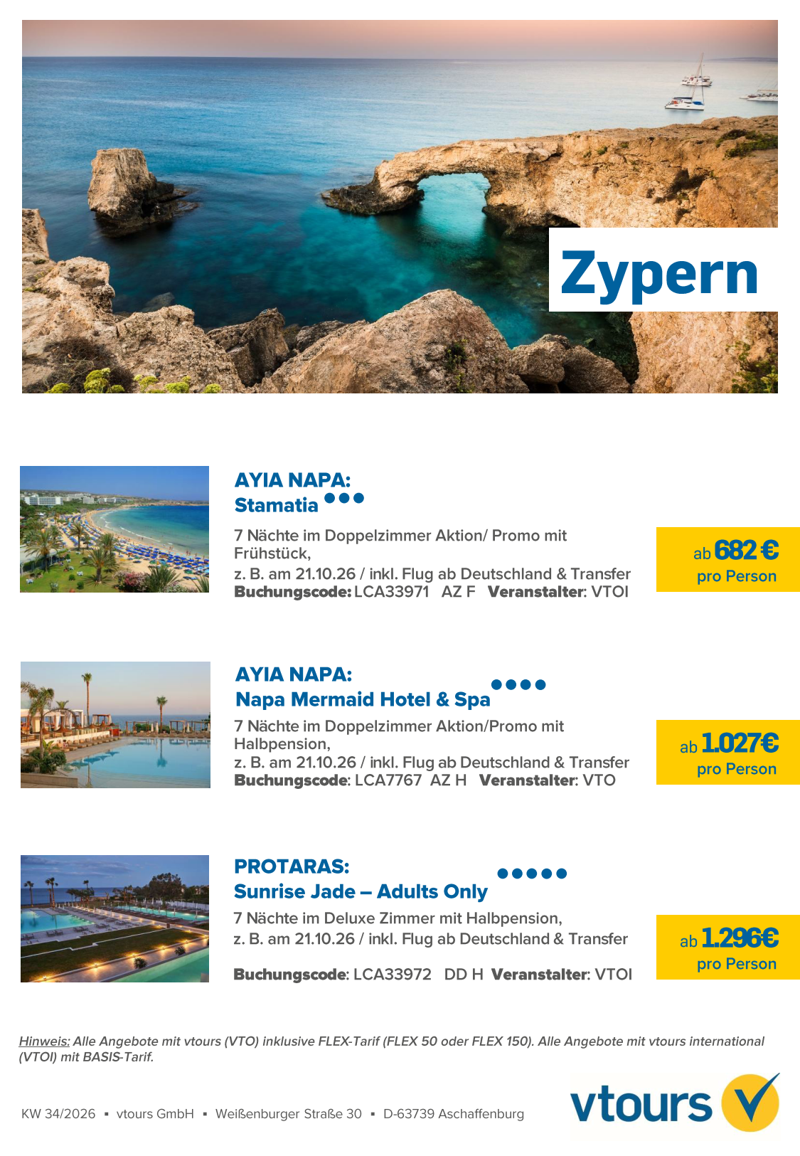 VTOURS Angebot der Woche